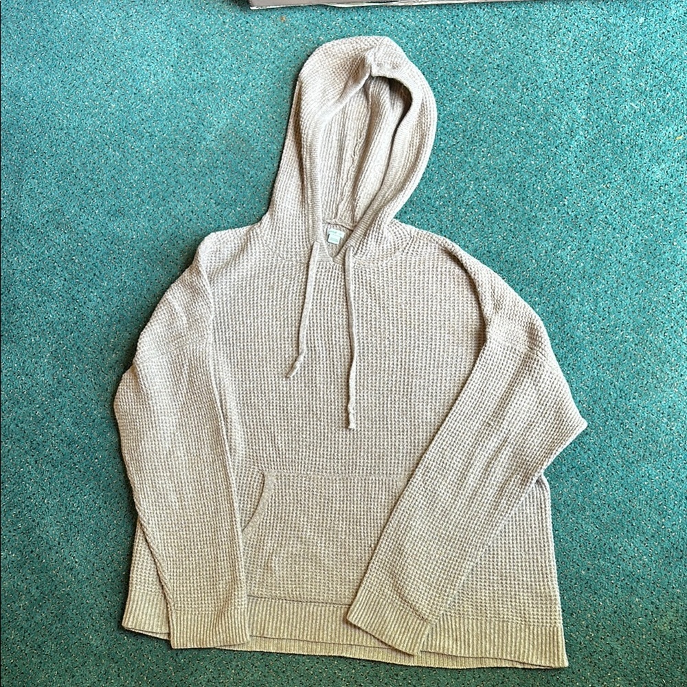 Aerie Textured Hoodie in Taupe